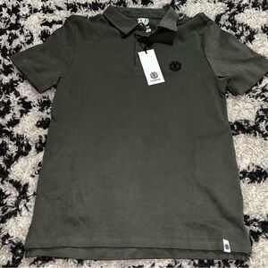 Element Skateboards Polo Shirt Mens Size Small Olive Green NWT